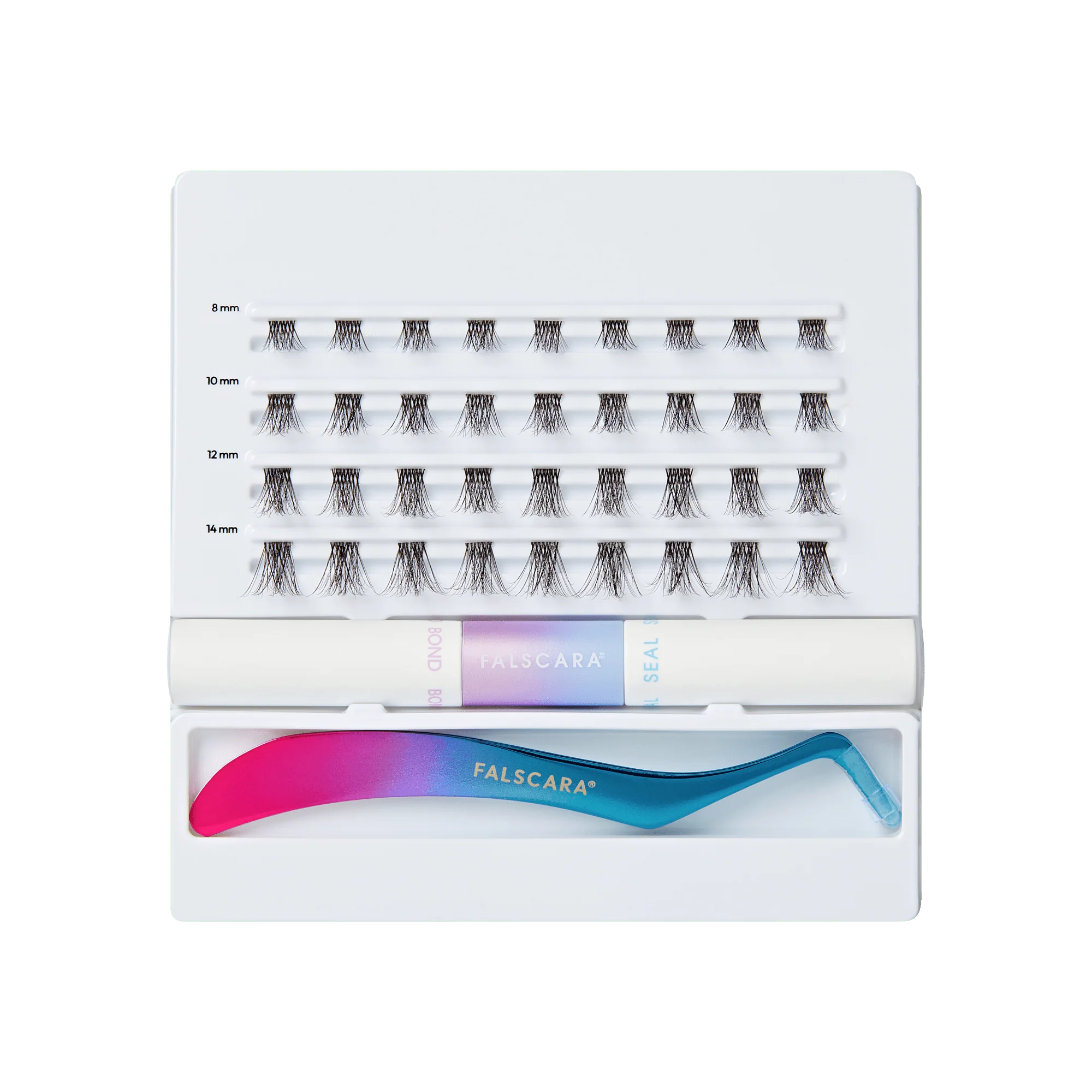 Falscara Soft Natural Essentials Kit | DIY False Lash Extensions, Cluster Lash, Wispy Lashes, 36 Wisps, 8mm-14mm - Image 5