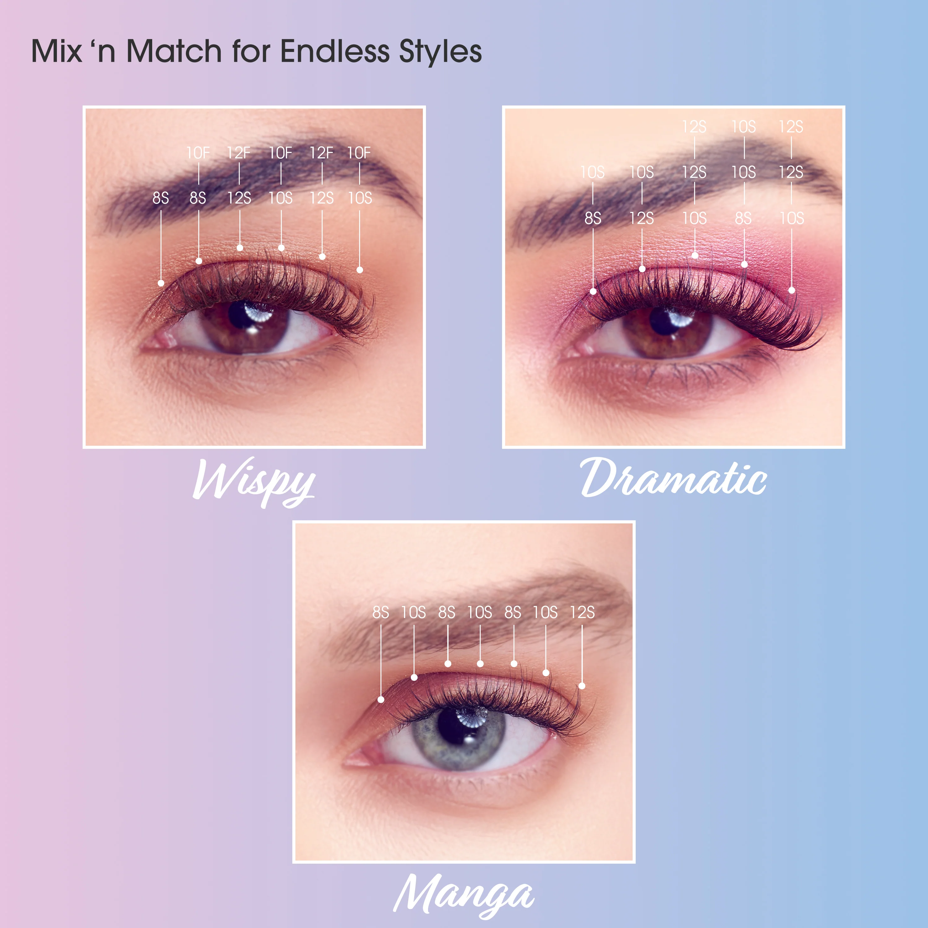 Falscara Studio Lash Extension Kit - Delicate | DIY False Lash Extensions, Natural, Cluster Lash, Wispy Lashes, 54 Wisps, 8mm-12mm - Image 12