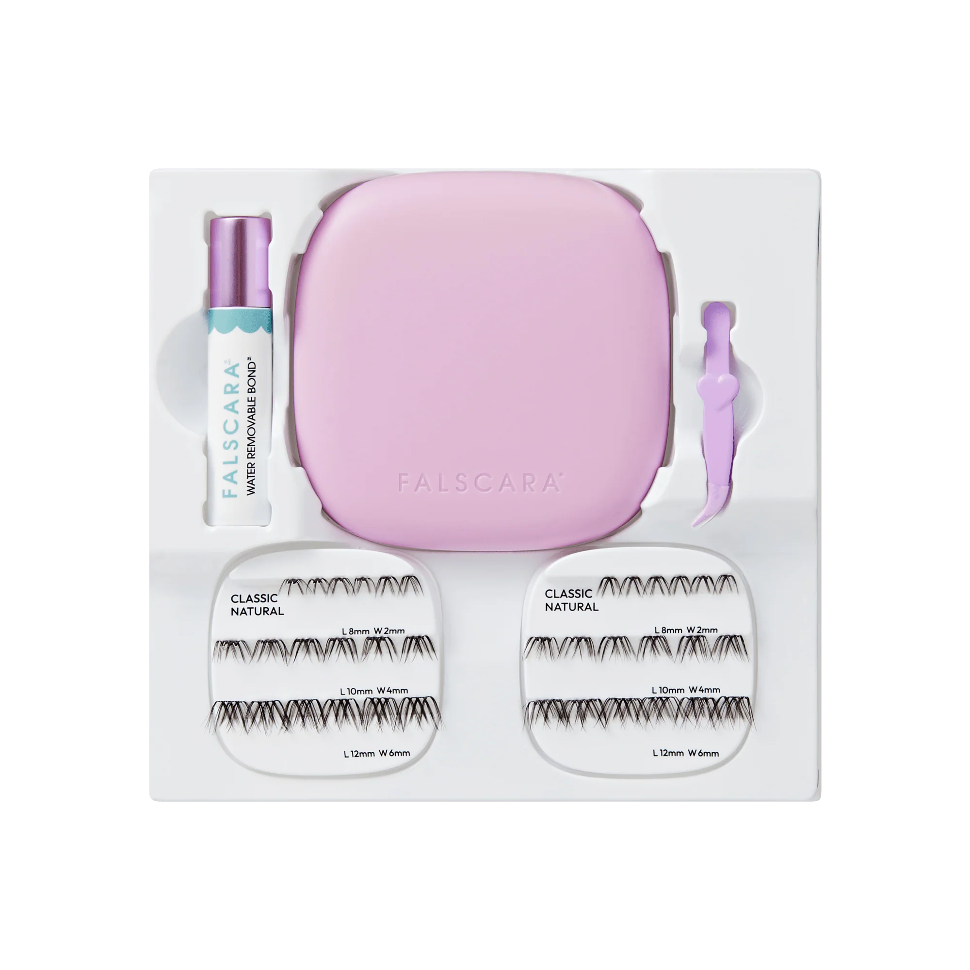 Falscara Studio Mini On-The-Go Kit - Classic Natural | DIY False Lash Extensions, Cluster Lash, Wispy Lashes, 36 Wisps, 8mm-12mm - Image 6