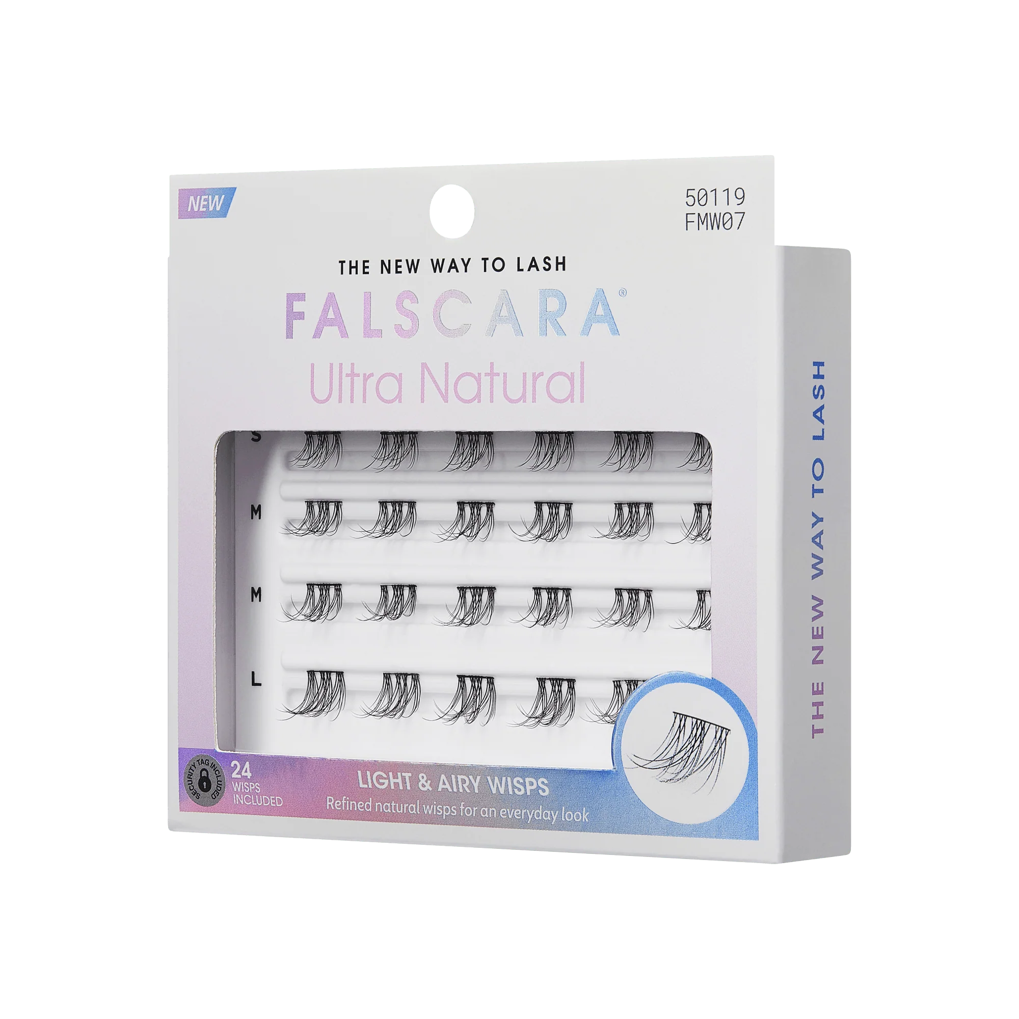 Falscara Ultra Natural Multipack | DIY False Lash Extensions, Natural, Cluster Lash, Wispy Lashes, Light & Airy, 24 Wisps, 8mm-12mm