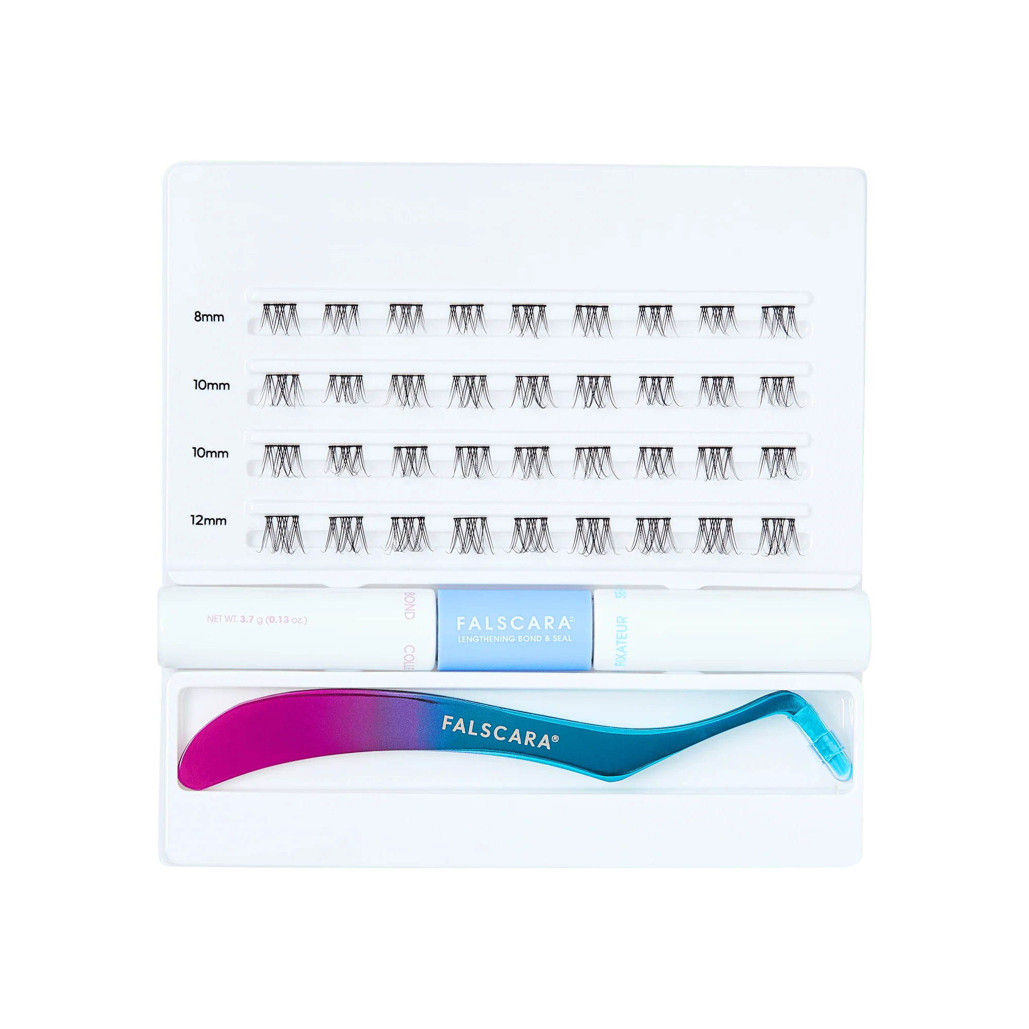 Falscara Ultra Natural Essentials Kit | DIY False Lash Extensions, Cluster Lash, Wispy Lashes, 36 Wisps, 8mm-12mm - Image 6