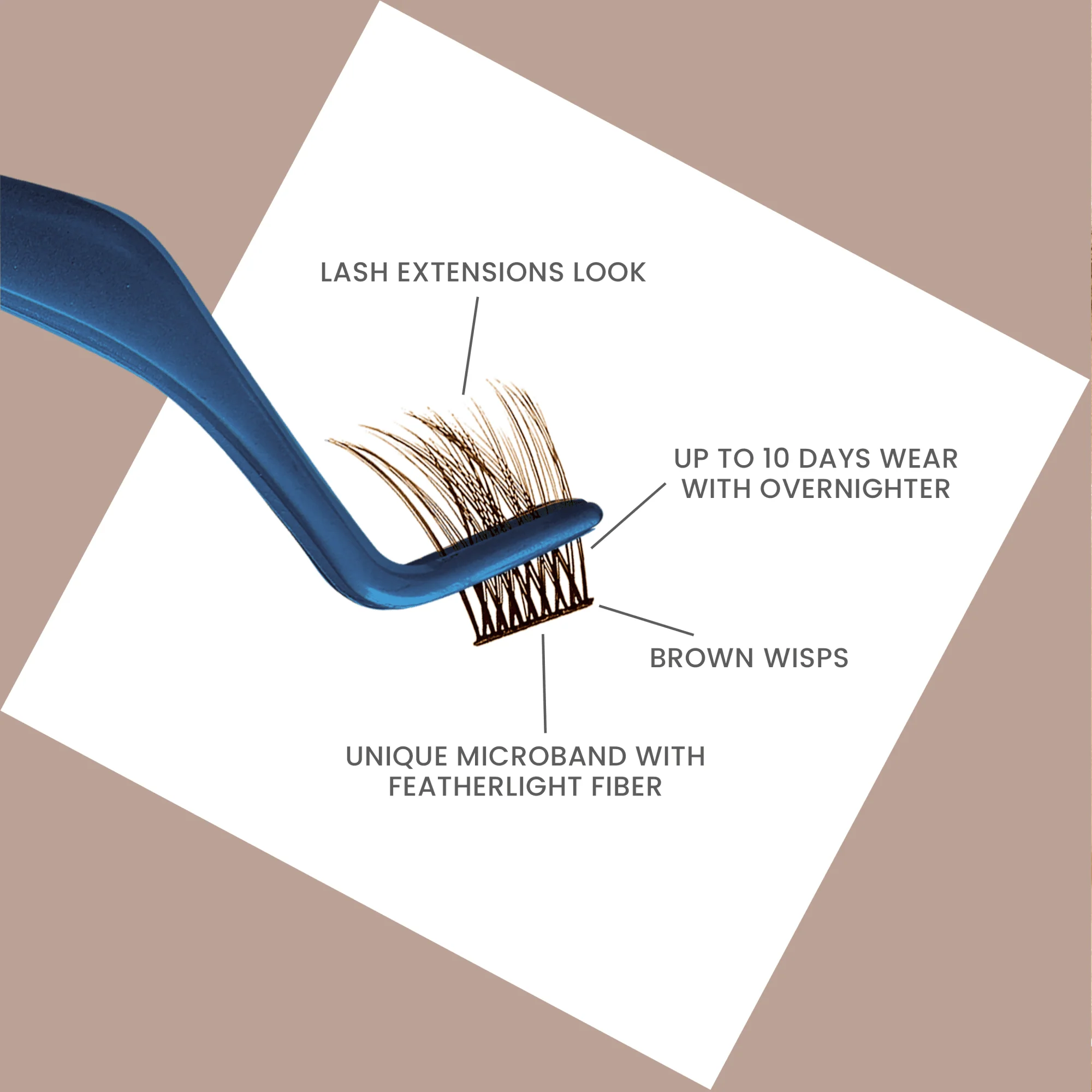 Falscara Natural Multipack - Mocha | DIY False Lash Extensions, Natural, Cluster Lash, Wispy Lashes, 30 Wisps, 10mm-14mm - Image 8