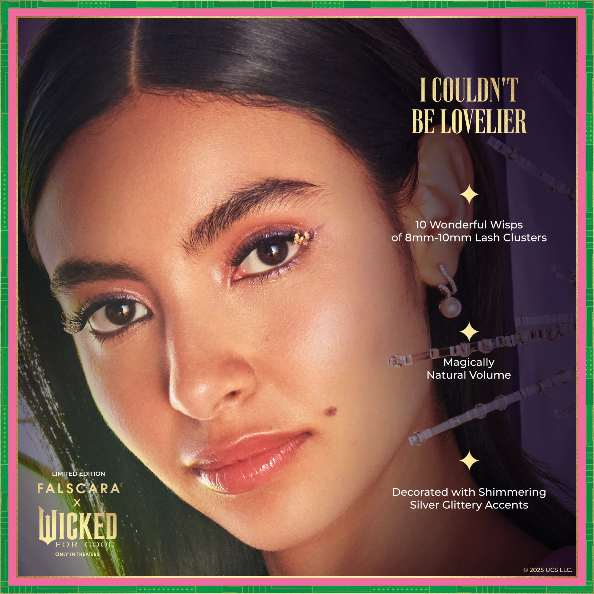 Falscara X WICKED: FOR GOOD | I Couldn't Be Lovelier | DIY False Lash Extensions, Natural, Cluster Lash, Wispy Lashes, 10 Wisps, 8mm-10mm - Image 8