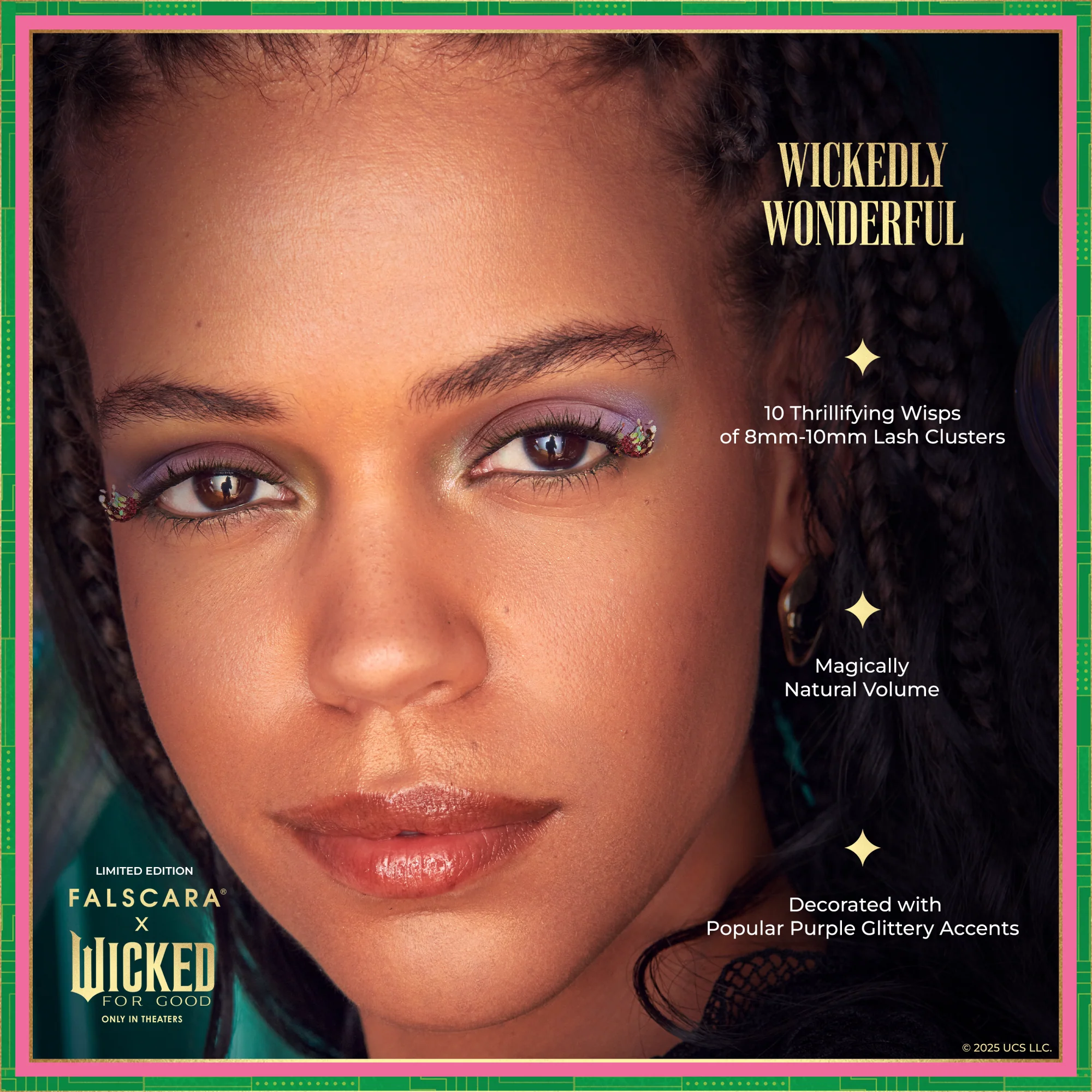 Falscara X WICKED: FOR GOOD | Wickedly Wonderful | DIY False Lash Extensions, Natural, Cluster Lash, Wispy Lashes, 10 Wisps, 8mm-10mm - Image 8