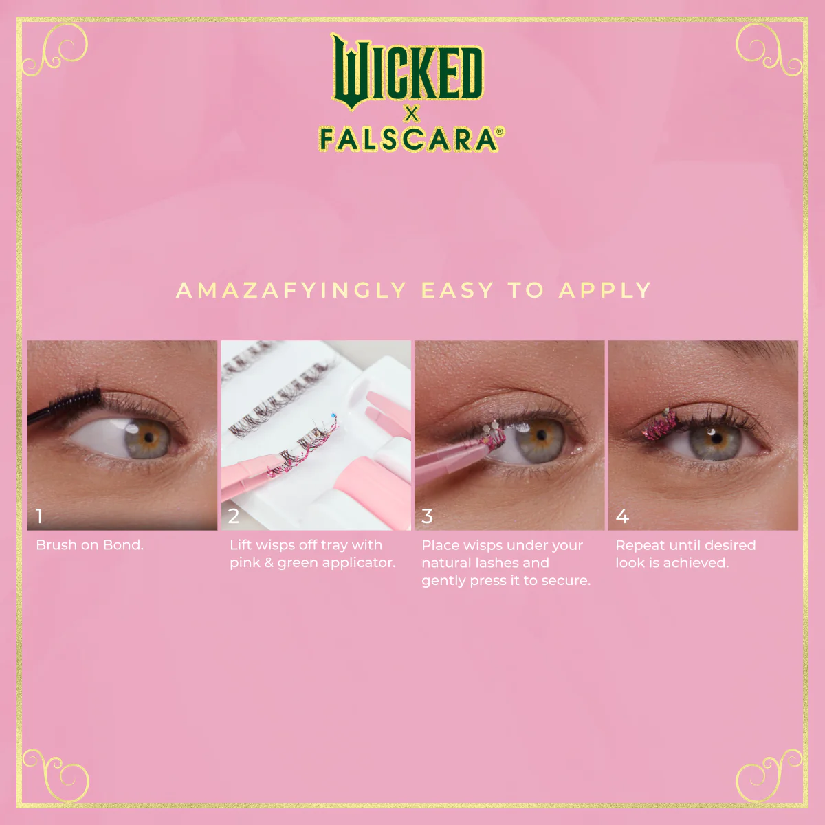 WICKED X Falscara False Eyelashes - Rejoicify | DIY False Lash Extensions, Natural, Cluster Lash, Wispy Lashes, 10 Wisps, 8mm-10mm - Image 7