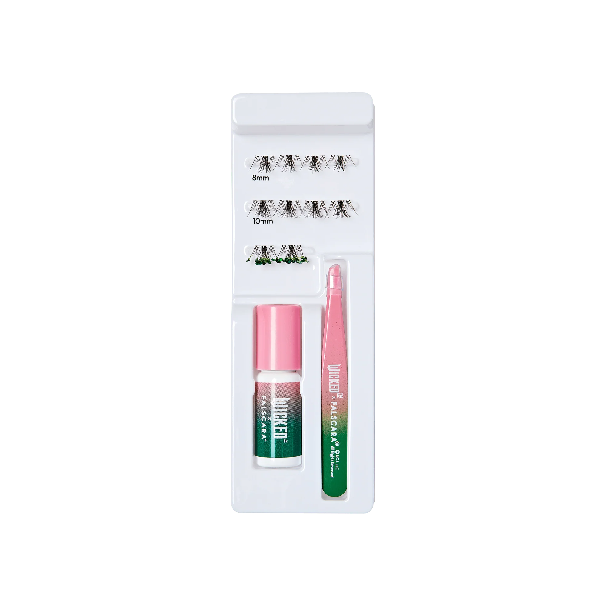 WICKED X Falscara False Eyelashes - Fantastical Fashions | DIY False Lash Extensions, Natural, Cluster Lash, Wispy Lashes, 10 Wisps, 8mm-10mm - Image 5