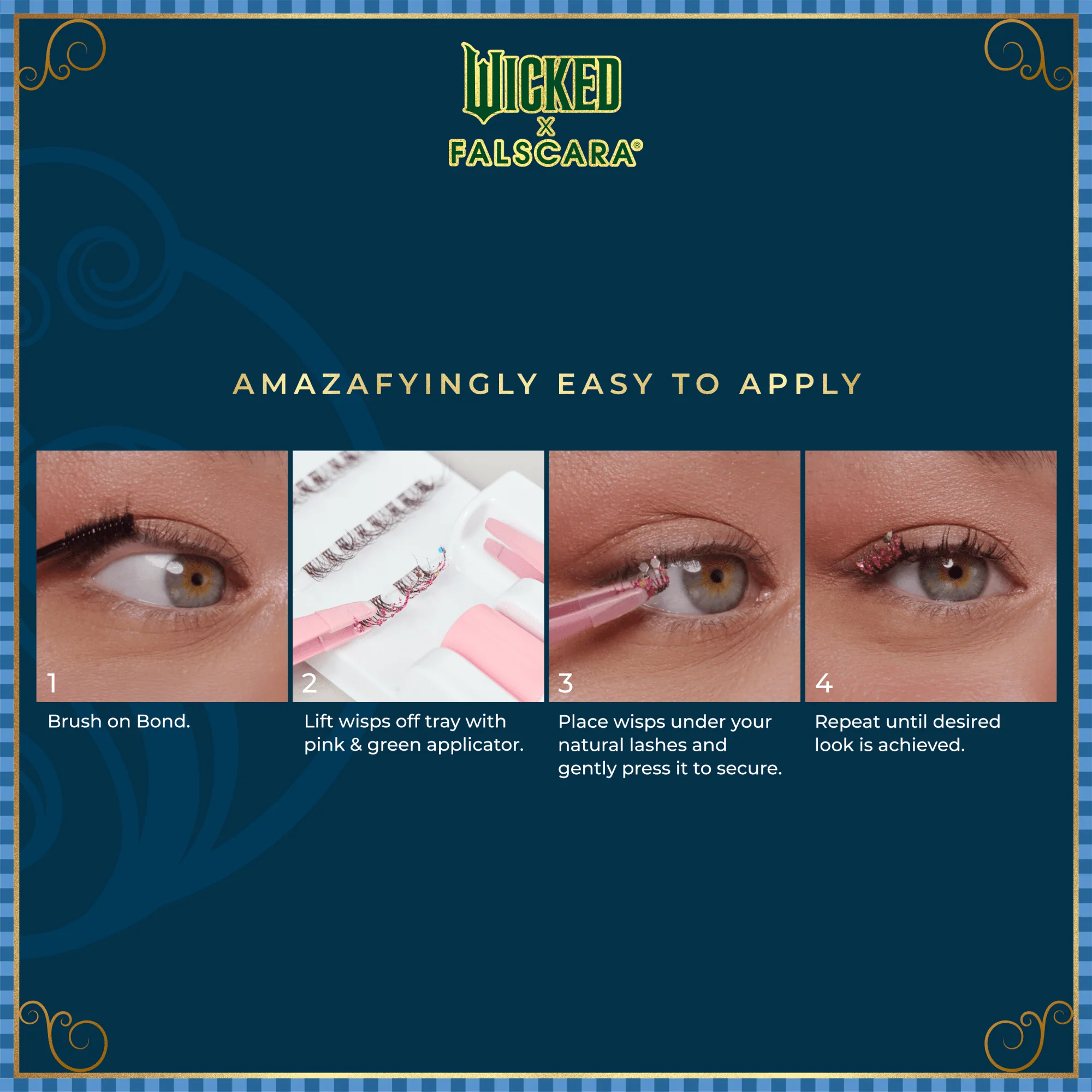 WICKED X Falscara False Eyelashes - Darlingest | DIY False Lash Extensions, Light Glam, Cluster Lash, Wispy Lashes, 10 Wisps, 8mm-10mm - Image 8